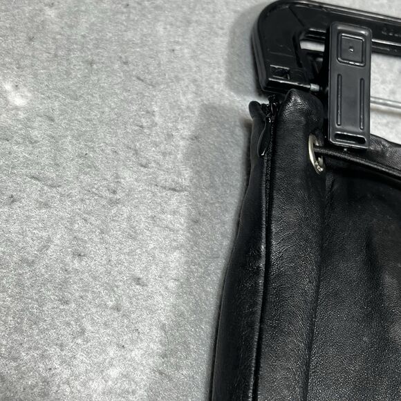 Prada Skirt Womens Size 44 Black Pencil Leather Belted Made In Italy - Picture 8 of 14